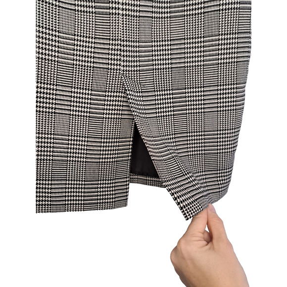 Worthington Skirt Womens Size 8 Black Houndstooth Career Staple Y2K Grunge Work - Picture 3 of 9